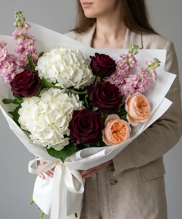 A bouquet designed and rendered in Bouquet Builder
