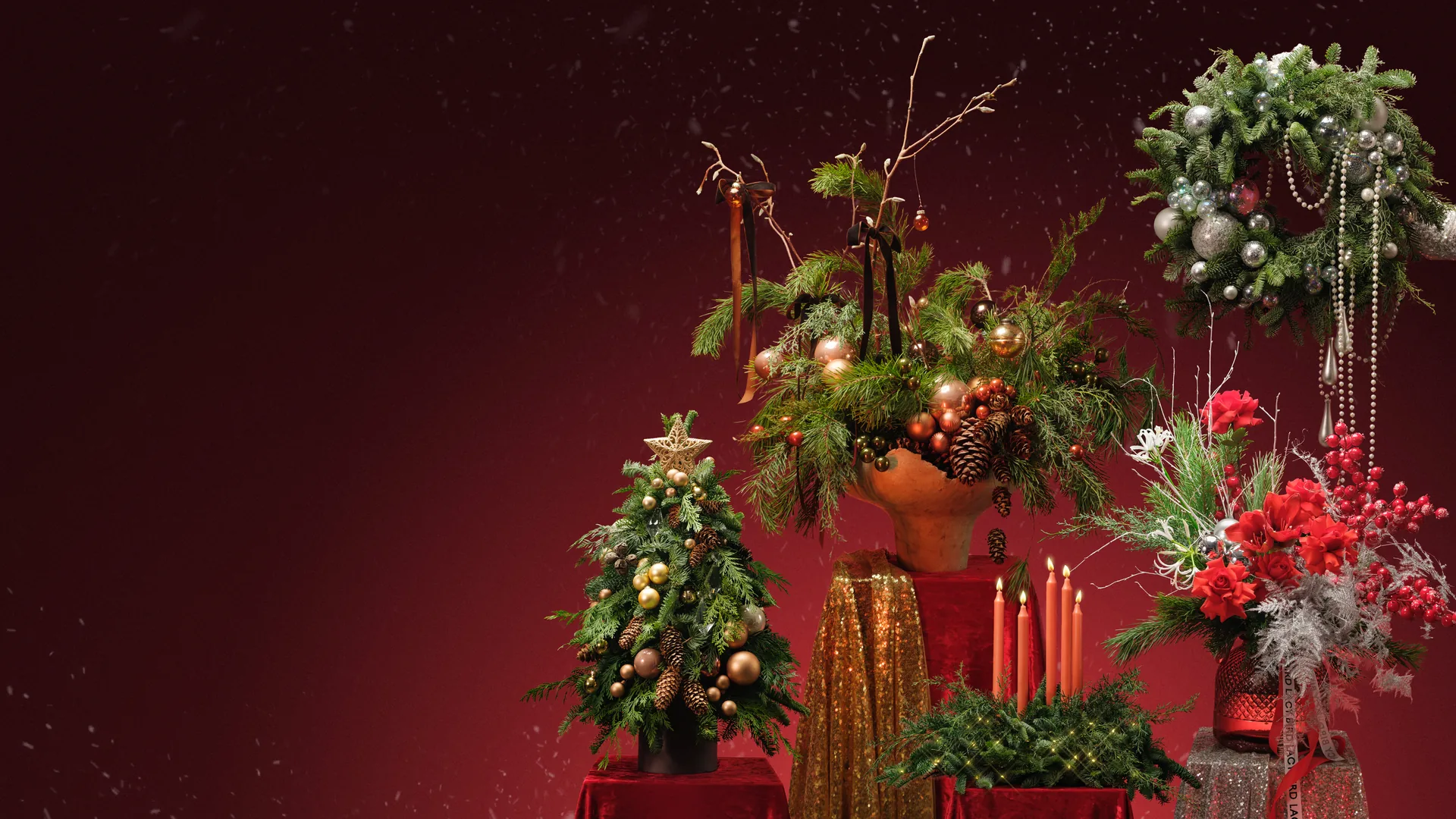 Modern Christmas Design in Lacy Bird style