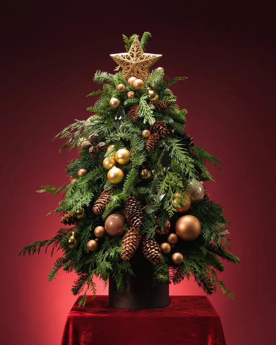 Classic Christmas tree with decor