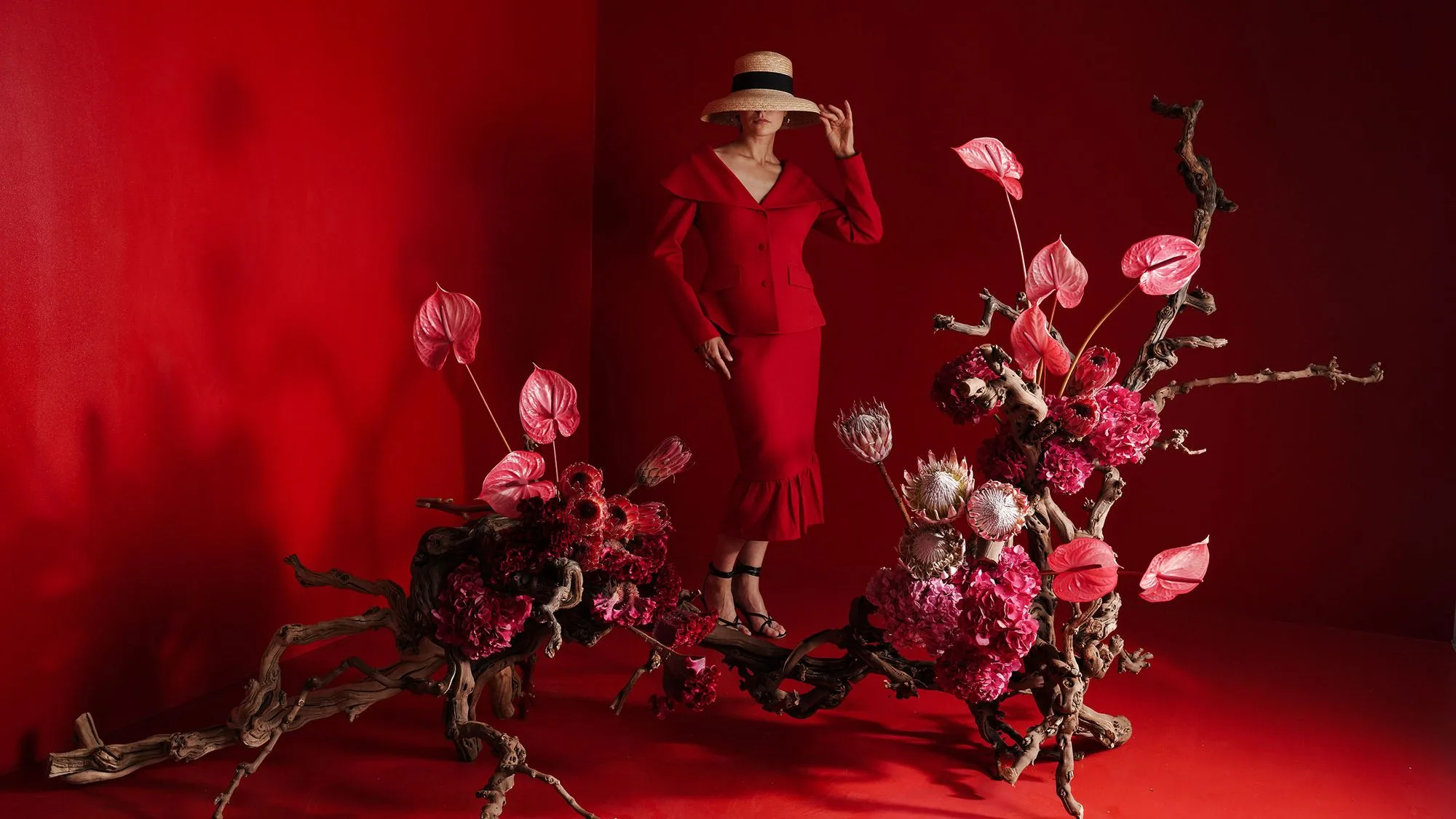 Floral installation by Lacy Bird